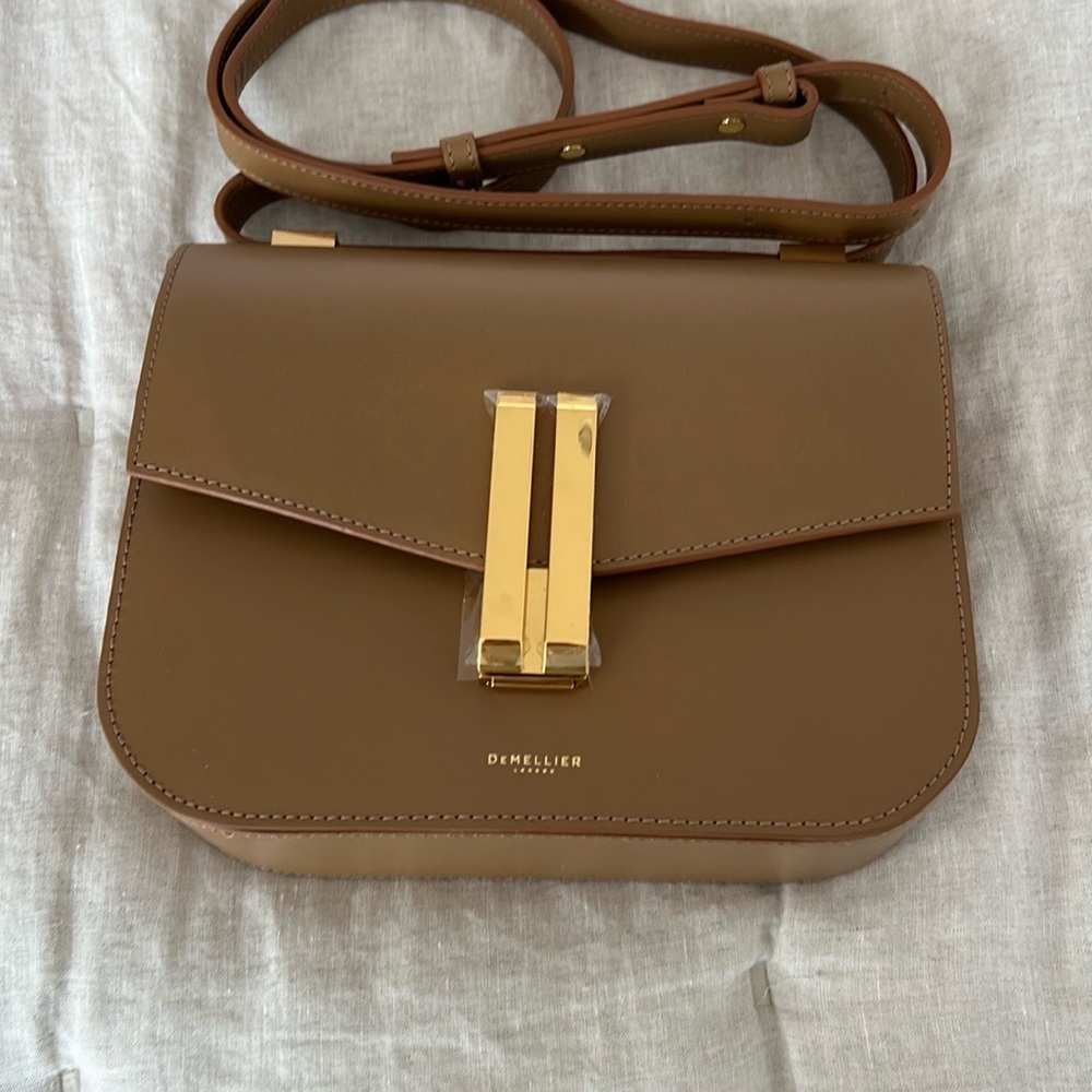 DeMellier Brown Crossbody Bag with Gold Hardware